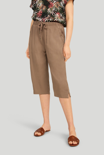 Wiskozowe spodnie z troczkiem