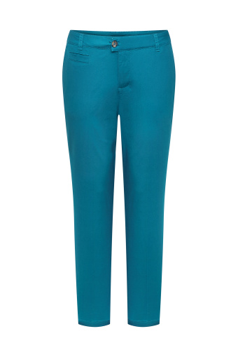 Bawełniane spodnie w ciemnym odcieniu turkusu Bawełniane spodnie w ciemnym odcieniu turkusu
