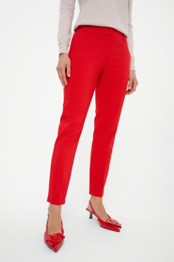 Eleganckie czerwone spodnie cygaretki Eleganckie czerwone spodnie cygaretki