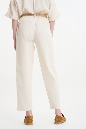 Luźne kremowe spodnie