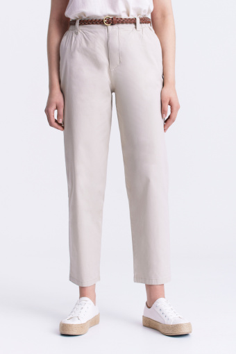 Kremowe, luźne spodnie