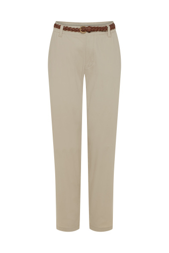 Kremowe, luźne spodnie