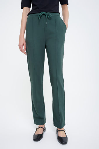 Dresowe spodnie z troczkami ciemna zieleń Dresowe spodnie z troczkami ciemna zieleń