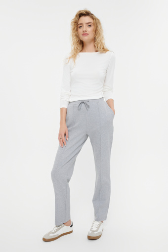 Szare spodnie dresowe z troczkami