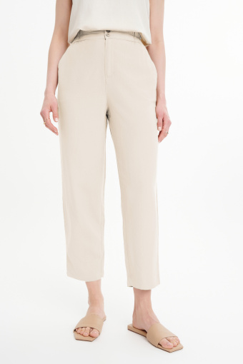 Lniane spodnie 7/8 kolor cream Lniane spodnie 7/8 kolor cream