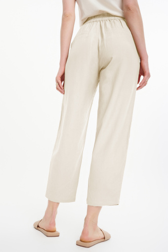 Lniane spodnie 7/8 kolor cream Lniane spodnie 7/8 kolor cream