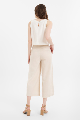 Beżowe spodnie kuloty