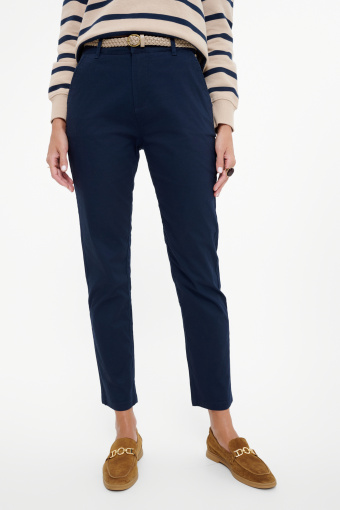 Granatowe klasyczne spodnie chino