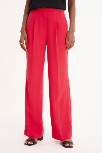 Malinowe spodnie wide leg Malinowe spodnie wide leg