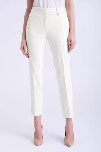 Eleganckie spodnie w kant, kolor ecru