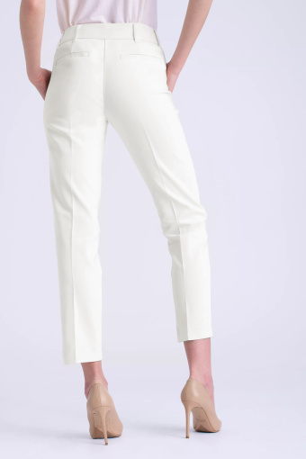Eleganckie spodnie w kant, kolor ecru