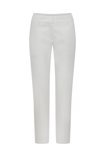 Eleganckie spodnie w kant, kolor ecru