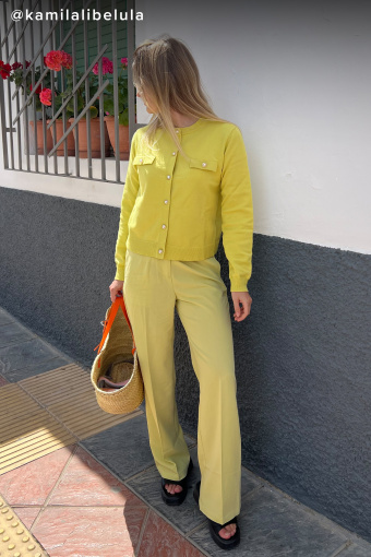 Eleganckie spodnie w kolorze limonki Eleganckie spodnie w kolorze limonki