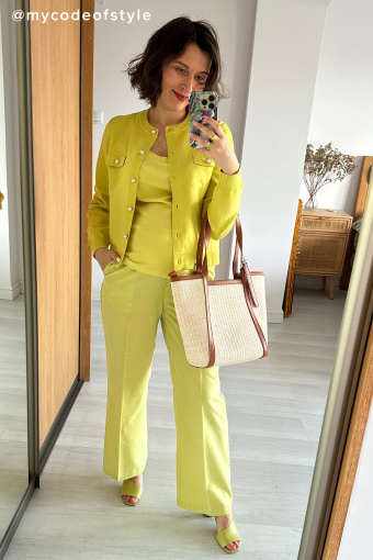 Eleganckie spodnie w kolorze limonki Eleganckie spodnie w kolorze limonki