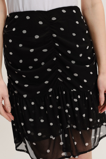 Spódnica mini w drobne groszki