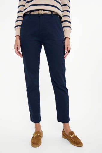 Granatowe klasyczne spodnie chino