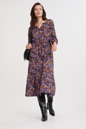 Sukienka midi w łączkę