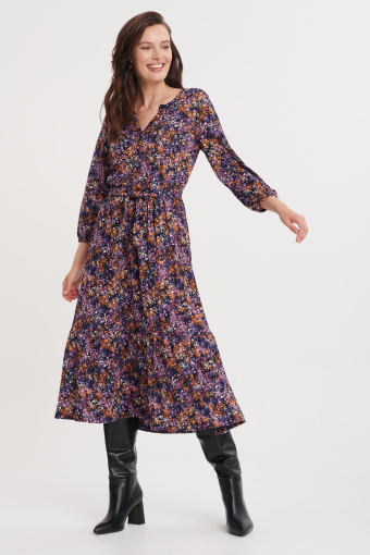 Sukienka midi w łączkę