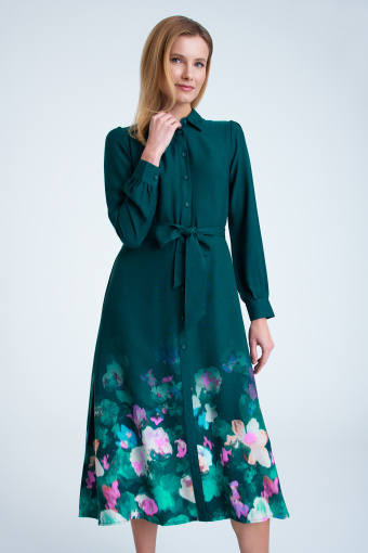 Zielona szmizjerka z paskiem