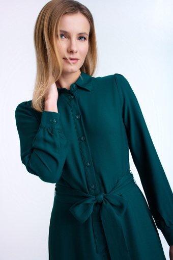 Zielona szmizjerka z paskiem