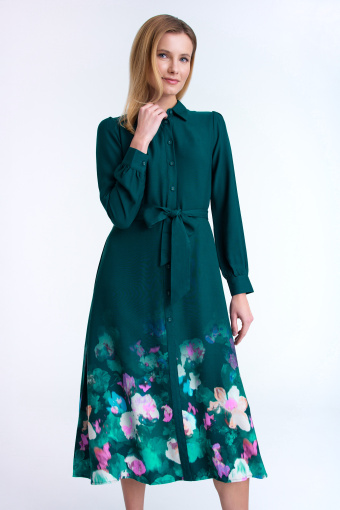 Zielona szmizjerka z paskiem