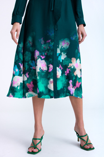 Zielona szmizjerka z paskiem