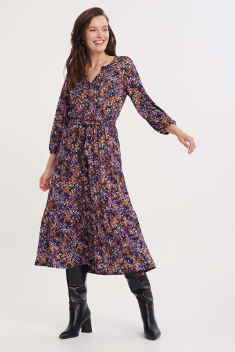 Sukienka midi w łączkę