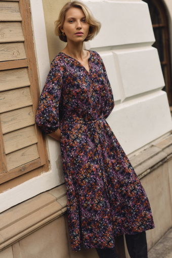 Sukienka midi w łączkę