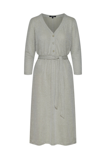 Wiskozowa sukienka z paskiem w talii