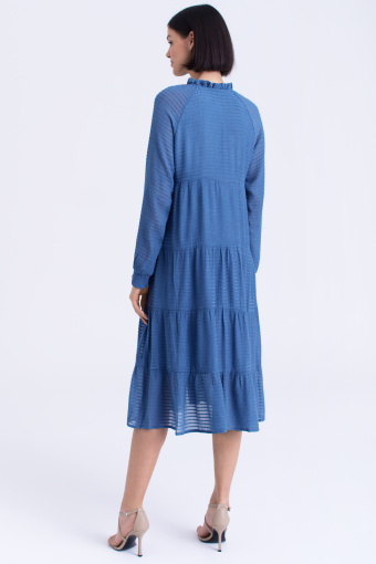 Sukienka z długimi rękawami, ciemnoniebieska