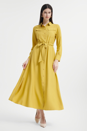 Szmizjerka maxi w limonkowym kolorze 