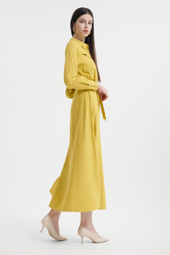 Szmizjerka maxi w limonkowym kolorze 