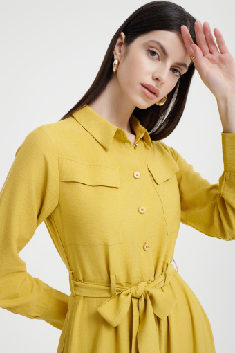 Szmizjerka maxi w limonkowym kolorze 