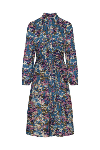 Szmizjerka midi z kolorowym nadrukiem