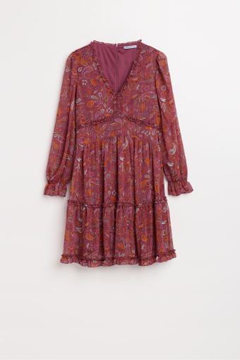 Sukienka z nadrukiem typu paisley