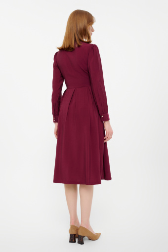 Elegancka bordowa sukienka midi Elegancka bordowa sukienka midi
