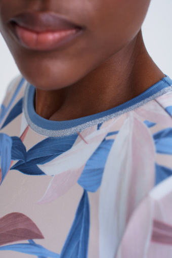 Dresowa sukienka w kwiaty Dresowa sukienka w kwiaty