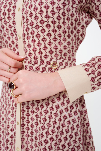 Wiskozowa sukienka z autorskim printem