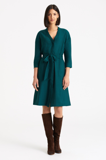 Zielona sukienka z wiskozy