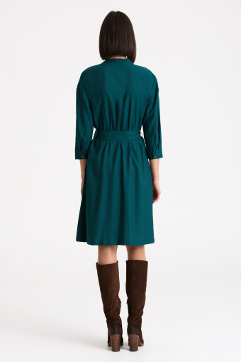 Zielona sukienka z wiskozy