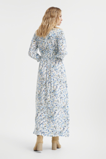 Sukienka maxi z malowniczym wzorem