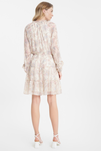 Kremowa sukienka z nadrukiem typu paisley Kremowa sukienka z nadrukiem typu paisley