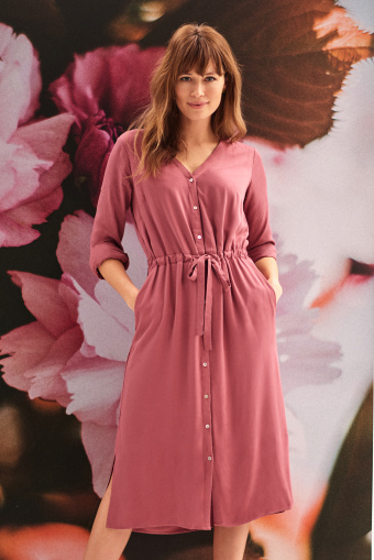 Sukineka z lyocell'u, zapinana na guziki