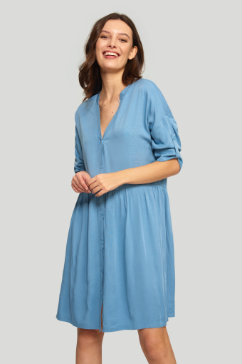Sukienka z lyocell'u, zapinana na guziki