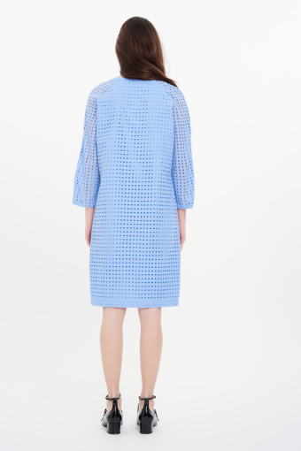 Błękitna sukienka oversize