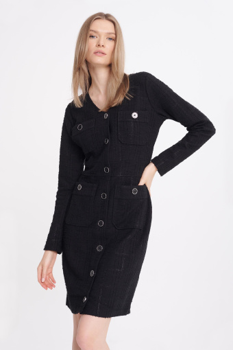 Tweedowa sukienka mini