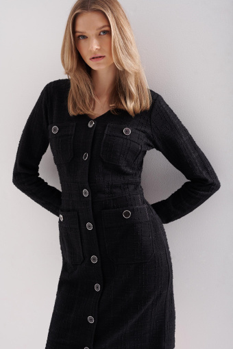 Tweedowa sukienka mini