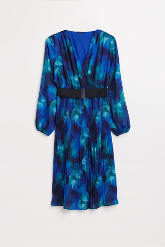 Żorżetowa sukienka z plisowaniem