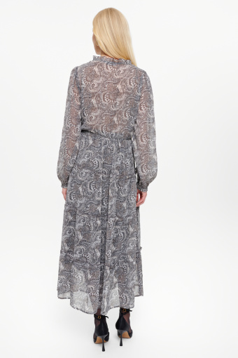 Zwiewna sukienka midi z nadrukiem paisley