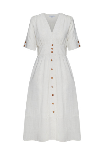 Wiskozowa sukienka, zapinana na guziki